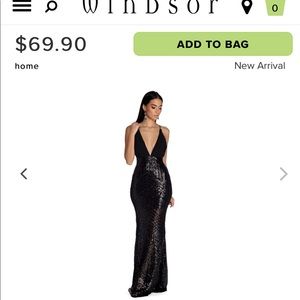 Black Sequin Formal Dress